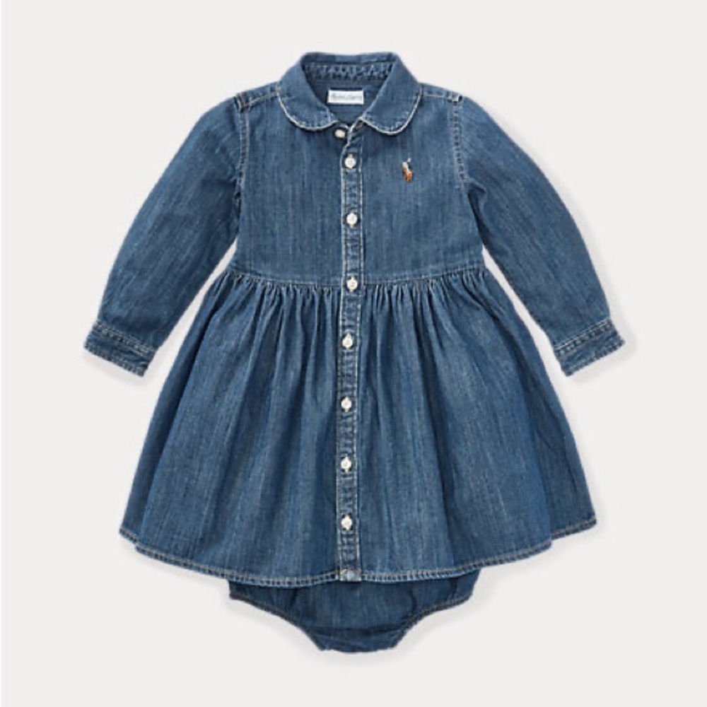 Ralph Lauren Denim Dress & Bloomer- 9M